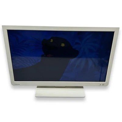 Toshiba 24 Inch White HD LCD TV 24D1434DB Built-in DVD Player No Remote - Image 1 of 4
