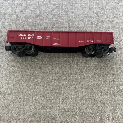 GAUGE 166593 RED BURLINGTON ROUTE GONDOLA CB&Q - NM EX Train Car - Image 1 of 4