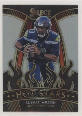 2020 Panini Select Hot Stars Silver Prizm Russell Wilson #HS18 - Image 1 of 2
