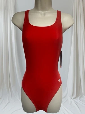 Traje de baño Speedo PRO LT Team rojo para mujer, una pieza, espalda deportiva lisa talla 10/36 Foto 1 de 4