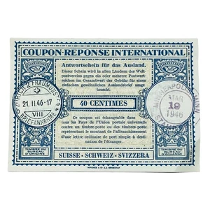 1946 Switzerland International Reply Coupon - Picture 1 of 3