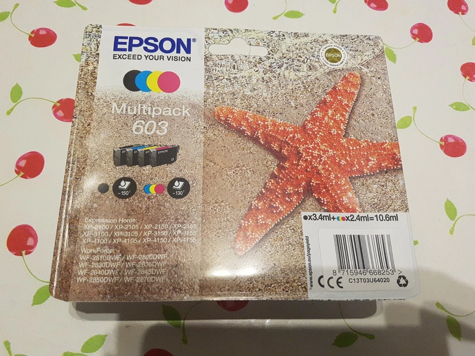 Epson 603 Multipack Cartouches d'Encre-Noir, Magenta, Cyan, Jaune Date 05-26 #4 - Photo 1/1