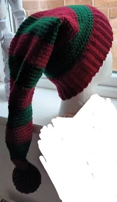 Sombrero de Elfo Adulto Crochet Navidad Talla Única Foto 1 de 4