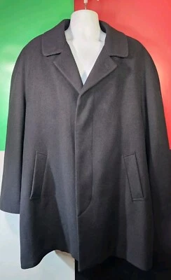 CIANNI CELLINI HOMBRE ABRIGO NEGRO FORMAL DE LUJO FORRO ACOLCHADO SUPER 100S TALLA 48R Foto 1 de 4