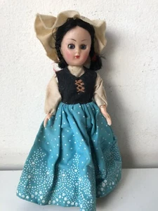 vintage black haired character souvenir doll boxed eyes open and close - Picture 1 of 6