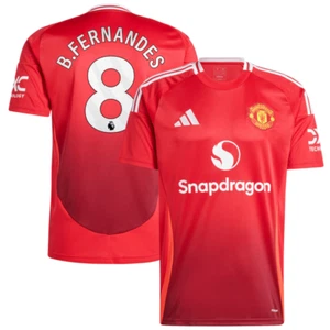 Camiseta de fútbol Manchester United para hombre Adidas Home - Fernandes - Nueva - Imagen 1 de 3
