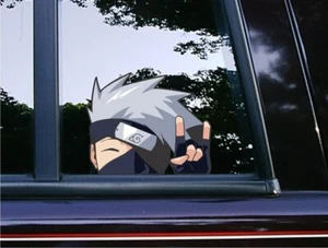 Kaka Shi Peek Peeker Peeking Window Vinyl Car Decals Anime Ninja Manga Stickers - Foto 1 di 5