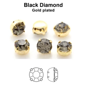 Genuine Preciosa Czech Crystal Chaton MAXIMA Crystals in Setting for Sewing - Picture 1 of 23