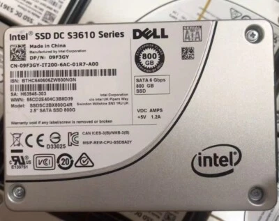 2.5" Intel SSD S3610 Series SSDSC2BX800G4R 800GB DELL DC Solid State Drive - Bild 1 von 2