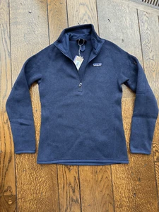 Patagonia Women's Better Sweater 1/4 Zip Pullover New Navy Medium NWT $139 Org. - Picture 1 of 4