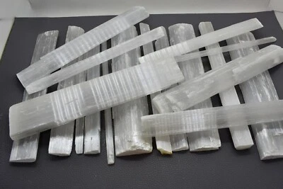 2 KG SELENIT-Stäbe XL -15-21 cm Länge ROHSTEINE-MINERALIEN-(GP 1 kg = 9,40 €) - Bild 1 von 2