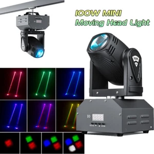 100W Mini LED RGBW Moving Head Stage Beam Light DMX Party Home DJ Spotlight US - Picture 1 of 16