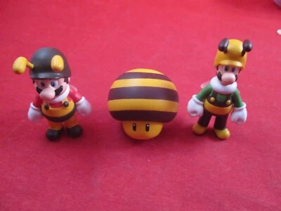 Juego de figuras de juguete Bee Mario & Luigi con Bee Mushroom Super Mario Galaxy Nintendo Wii Foto 1 de 4
