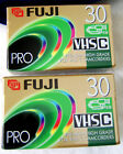 Fugi Pro Camcorder Tape / Phg Tc-30 Vhs-C Factory Sealed Package / Lot Of 2