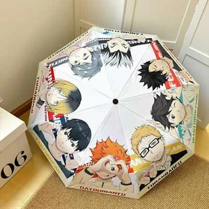 ¡¡Haikyuu!! Paraguas portátil plegable automático protección solar para todo tipo de clima - Imagen 1 de 7