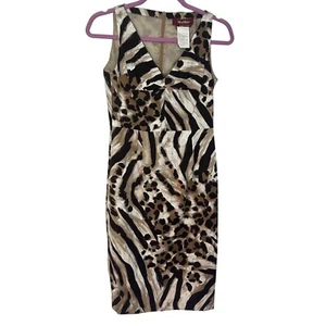 Max Mara studio animal print dress size 6 - Picture 1 of 5