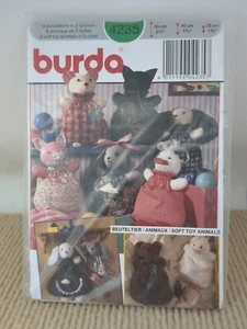 Burda Stuffed Soft Toys Animals Pattern 4235 UNCUT - Picture 1 of 2