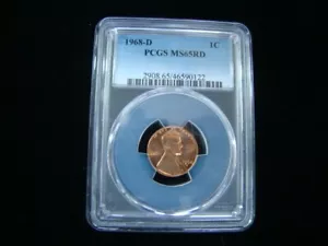 1968-D Lincoln Cent PCGS Graded MS65RD #46590122 - Picture 1 of 4