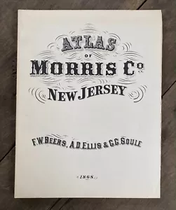 1868 Atlas of Morris County New Jersey Maps NJ Book 1979 Ed. Beers Ellis MAPS US - Picture 1 of 9
