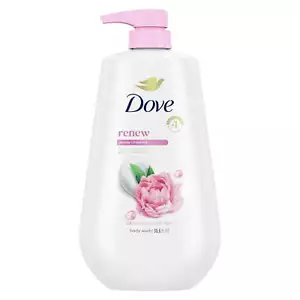 Dove Body Wash Moisturizing Renew Peony & Rose Oil Cleanser, 30.6 oz with Pump - Picture 1 of 13