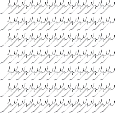 Funrous 100 Pack Peg Board Hooks Stainless Steel Pegboard Hooks Shelving Display - Image 1 of 4