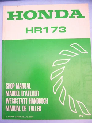 Manuale officina cartaceo, shop manual, Honda rasaerba HR173 - Immagine 1 di 3