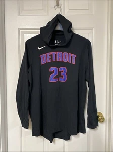 Detroit Pistons NBA Nike Hooded Shirt Blake Griffin 23 Black Men’s Size XL - Picture 1 of 7