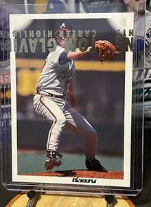 1993 FLEER TOM GLAVINE CAREER HIGHLIGHTS #6 030522BB (EXTREMELY RARE ERROR CARD) - Picture 1 of 6