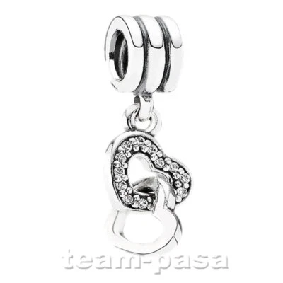 PANDORA Element 791242CZ verschränkte Herzen Charm Anhänger Silber  - Bild 1 von 2