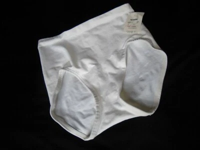 Calcinha modeladora feminina modeladora de náilon branca elástica corte alto nova com etiquetas #0374 2XL - Imagem 1 de 4