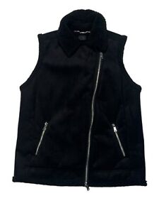 RLL Ralph Lauren Fur Lined Black Zip Up Women’s Vest