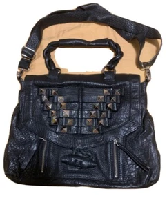 Hype Women Crossbody Black Handbag Size Medium Studded - Picture 1 of 8