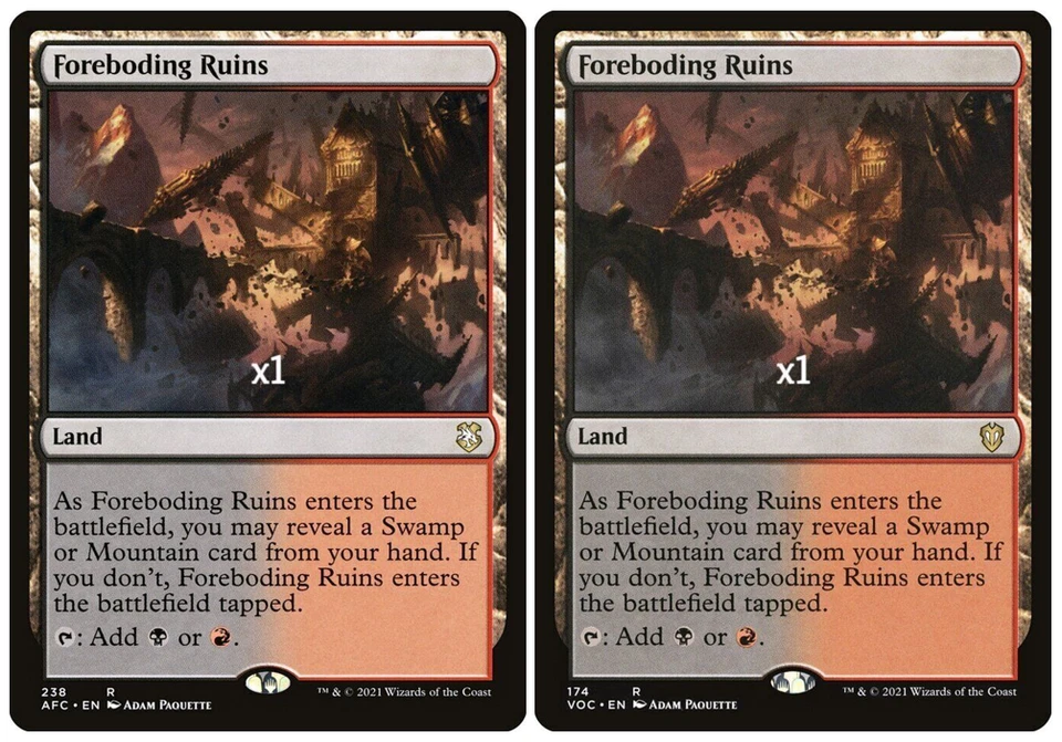 MTG AFC VOC Foreboding Ruins MINT (SELECT) - Image 1 of 1