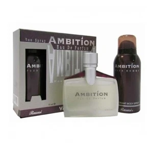 RASASI AMBITION COMBO EAU DE PARFUM (70 ML) & DEODORANT SPRAY (150 ML) FOR MEN - Picture 1 of 1