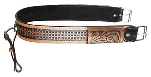 Western Horse Saddle Back Flank Strap Rear Cinch Antique Oil Genuine Leather