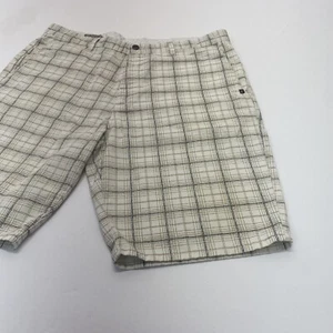 VOLCOM CORPO CLASS mens Striped chino shorts White Striped size 38 Pre Owned - Picture 1 of 22