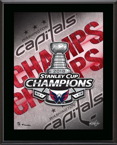 Capitals 2018 Stanley Cup Champs 10.5" x 13" Champs Logo Plaque Cover