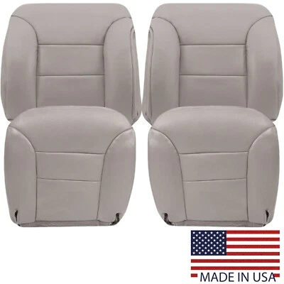 Cubierta de asiento de cuero sintético gris para Chevy Tahoe Suburban 1995 1996 1997 1998 1999 Foto 1 de 4