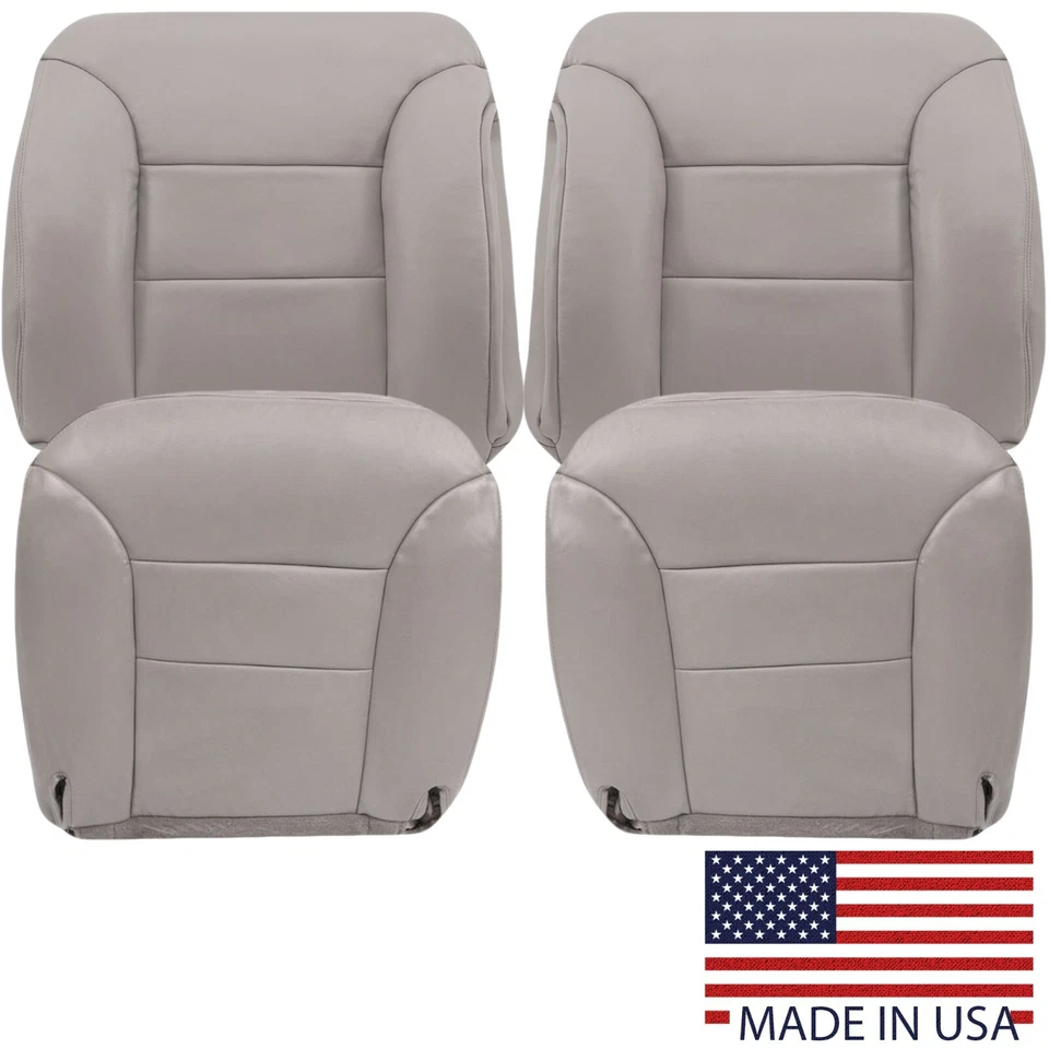 Cubierta de asiento de cuero genuino gris para Chevy Tahoe Suburban 1995 1996 1997 1998 1999 Foto 1 de 4