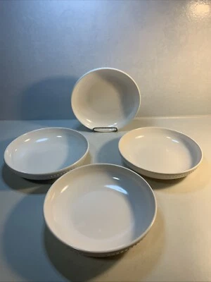 Juego de 4 222 Cuencos de Cereal Sopa Anchos de Melamina con Cuentas Blancas Quintas 7.5" Foto 1 de 4