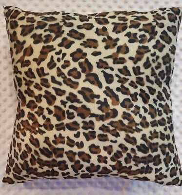 Leopard Print Pillow Covers Faux Fur Pillow Euro Sham 26x26 (set of 2) - Image 1 of 2