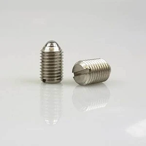 Federnde Druckstücke mit Kugel und Schlitz M5 Edelstahl - verstärkter Federdruck - Picture 1 of 2