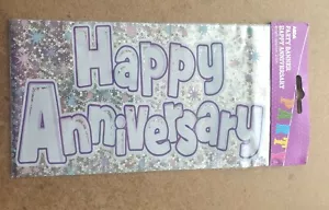 Asda Happy Anniversary Party Banner. Party Decoration. Length 2.6m Banner.  - Picture 1 of 3