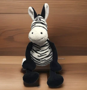 Burton + Burton Plush Zebra Stuffed Zoo Animal 12” Black & White Legs Dangle - Picture 1 of 10