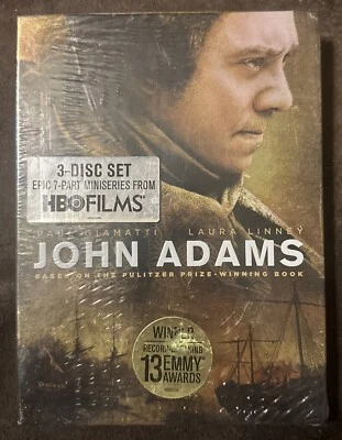 John Adams (DVD, 2008, 3-Disc Set) HBO 7-Part Mini-Series Paul Giamatti NEW - Image 1 of 2