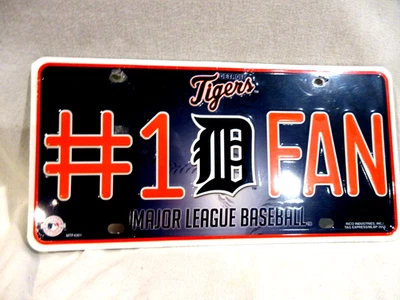 Detroit Tigers #1 Fan License Plate-New - Image 1 of 2