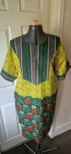 Africanprint dress design incorporating traditional Aso Oke fabric. - Picture 1 of 4