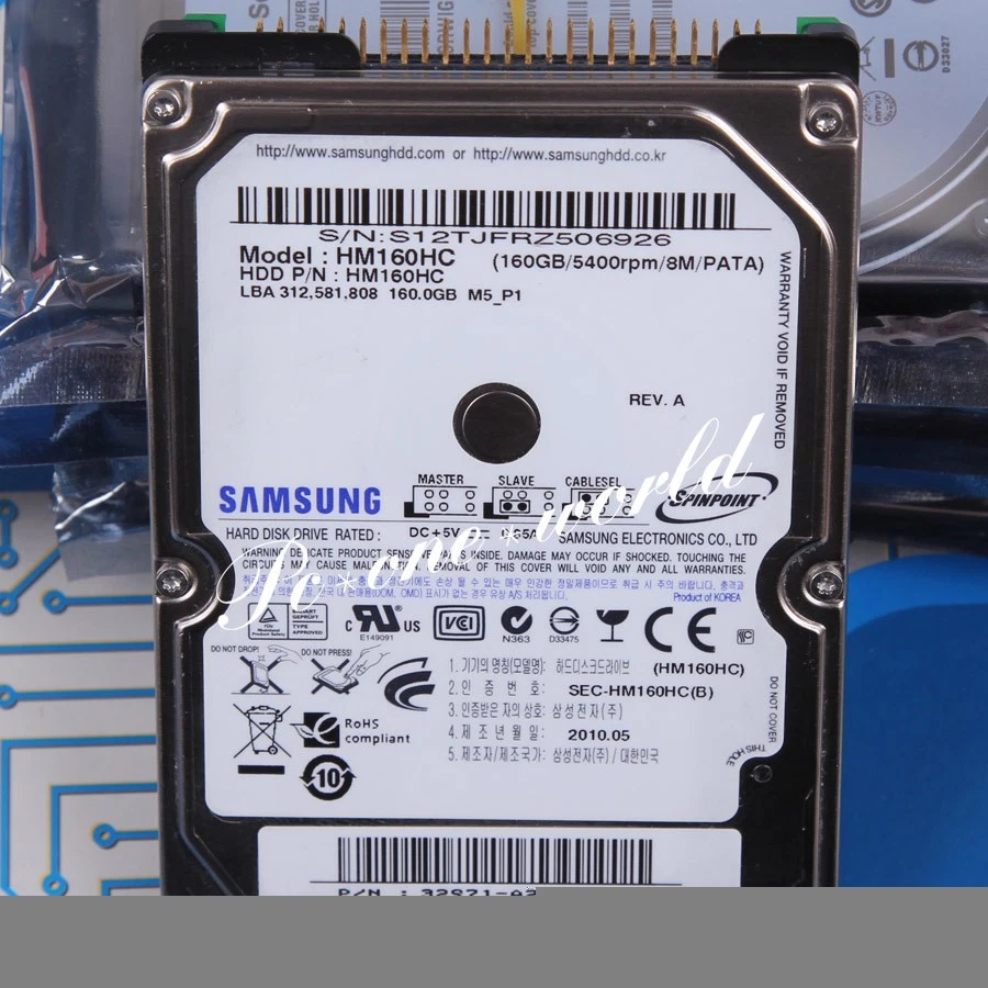 For SAMSUNG HM160HC 160 GB 2.5" 5400 RPM 8 MB PATA Hard Disk Drive HDD - image 1 of 1