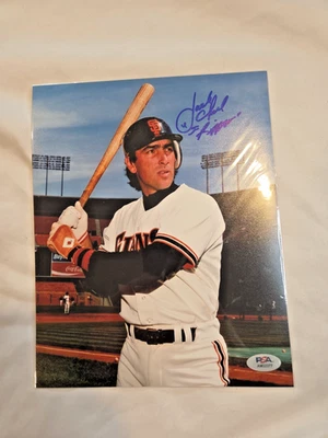 Jack Clark Gigantes de San Francisco Firmado 8x10 Inscrito El Destripador (certificado PSA) Foto 1 de 4