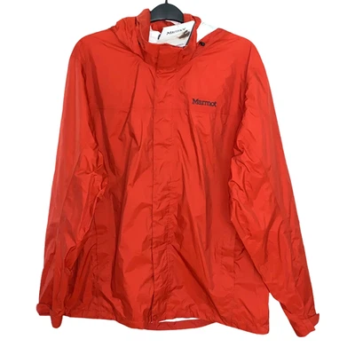NUEVO CON ETIQUETAS Chaqueta Marmot PreCip Impermeable Lluvia Ligera Naranja Óxido Hombres XL Foto 1 de 4